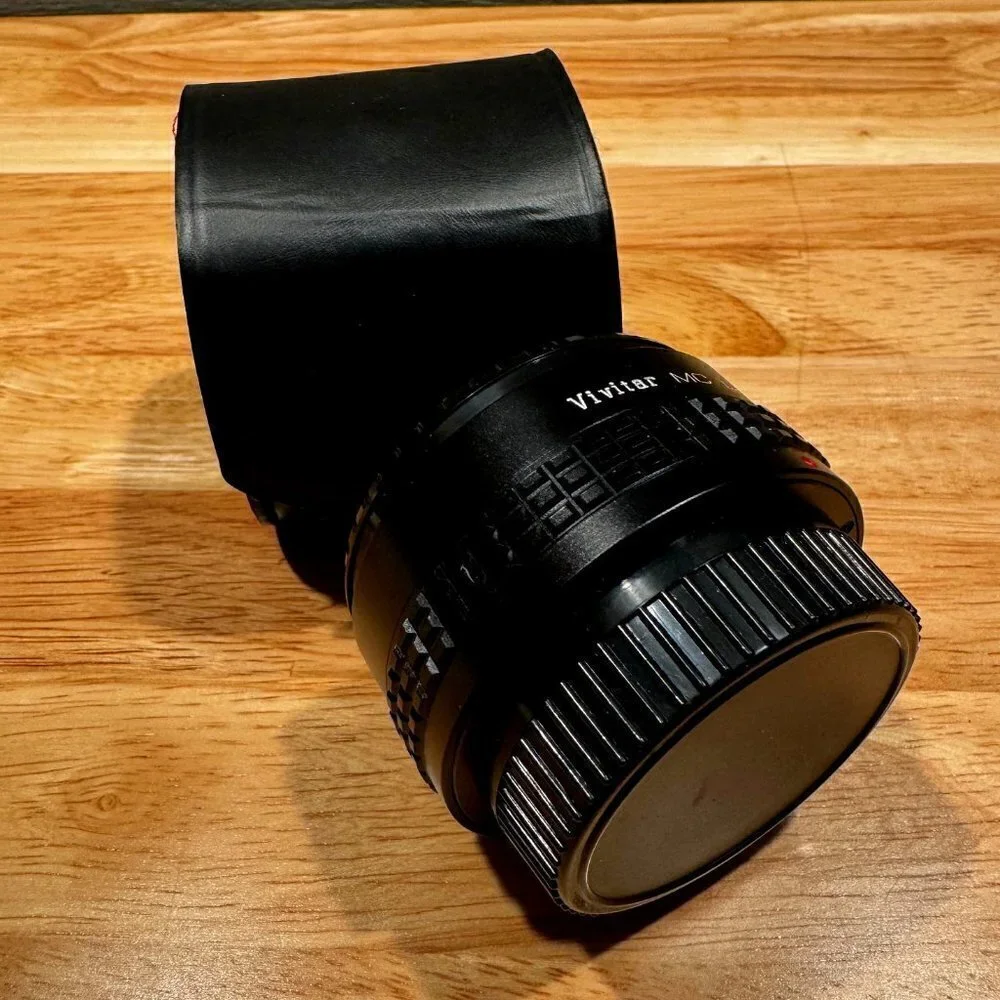 Vintage Vivitar MC Tele Converter Lens 2x-22 Pentax Mount w/ Caps & Case